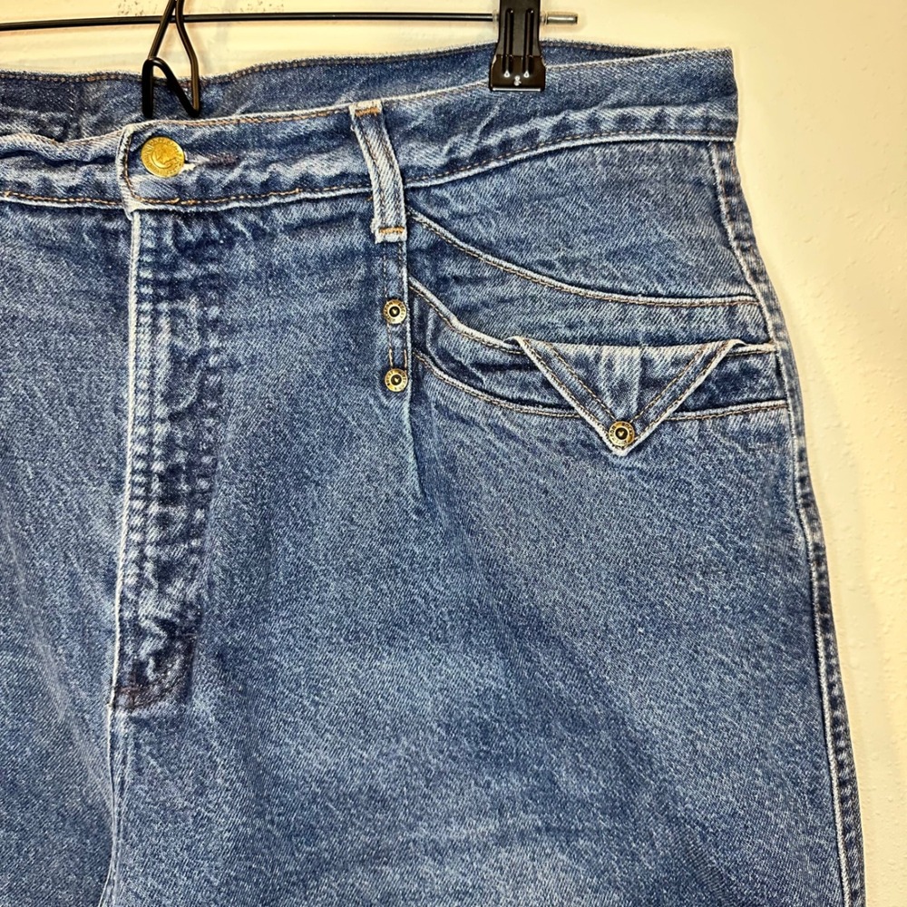 Vintage Rocky Mountain Western Jeans Womens 19/20 Blue High Waist Tapered V-Back - Picture 4 of 16